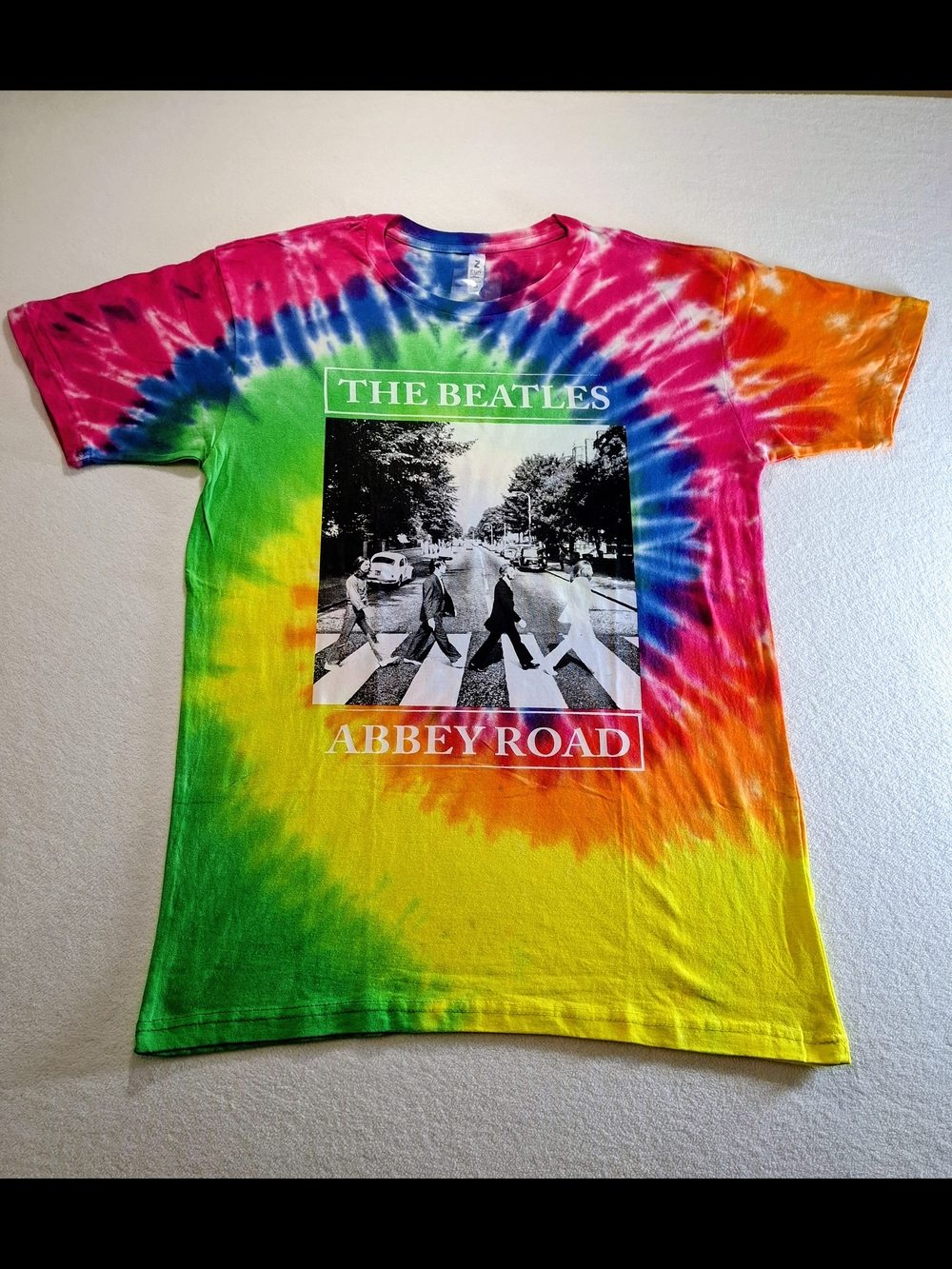 The Beatles Abbey Road Tie-Dye  T-Shirt - Sz Md